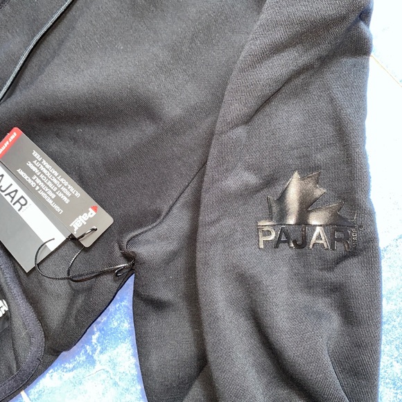 Pajar Canada Bruce Mens Sweatshirt Hoodie Full Zip Black Track Jacket size L New - Picture 7 of 9